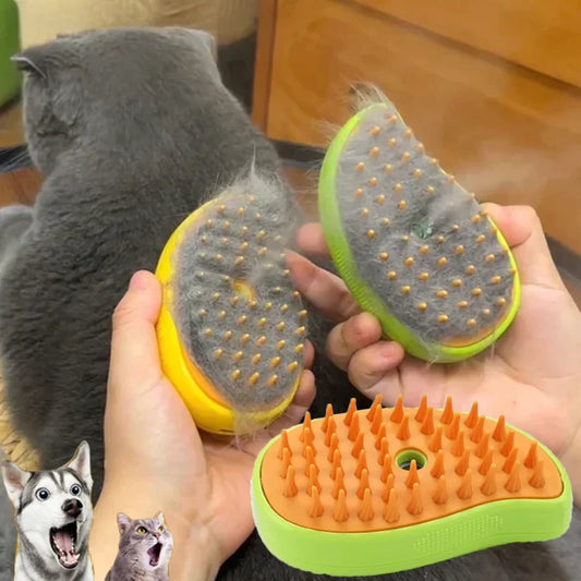 Electric Steamy Pet Grooming Brush
